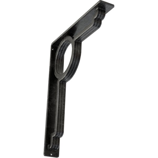 Ekena Millwork Maria Wrought Iron Bracket, (Triple center brace), Antiqued Silver 2"W x 12"D x 15"H BKTM02X12X15TMAASV - main